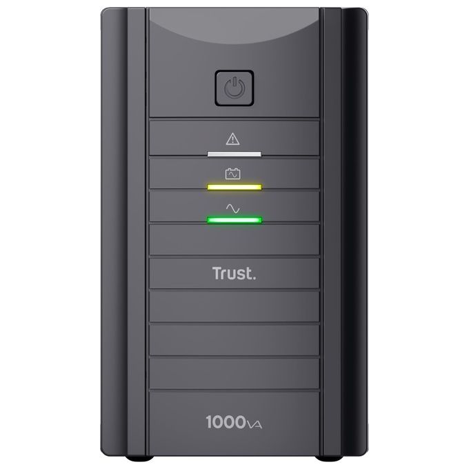 Trust 21199 Oxxtron Gruppo di Continuita' con 2 Prese a Parete Nero