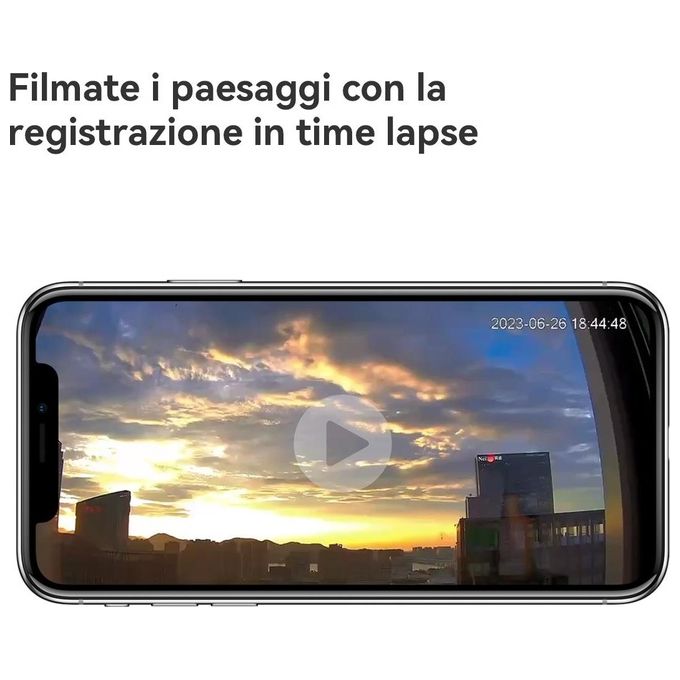 Imou TB3FP-3T0WE-KIT Cell Go Full Color Telecamera IP Wi-Fi Bullet 3MP 2K Batteria 5000mAh Pannello Solare IP65 Audio Bidirezionale colore Bianco