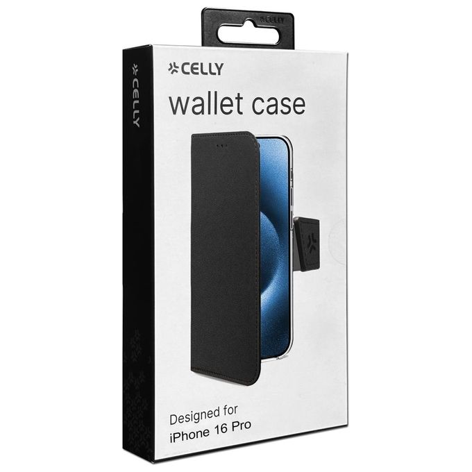 Celly Wally Case per iPhone 16 Pro Nero