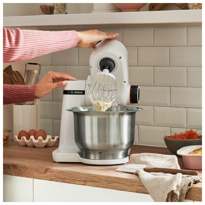 Bosch MUMS2EW00 Serie 2 Robot da Cucina Planetaria 700W Ciotola 3,8 L Acciaio Inox 4 Velocita' colore Bianco