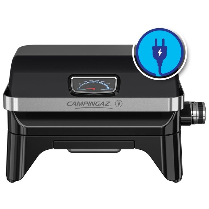 Campingaz 2177560 Attitude 2GO Electric Barbecue da Tavolo Elettrico 2200W griglia 1200cm² coperchio termometro colore Nero
