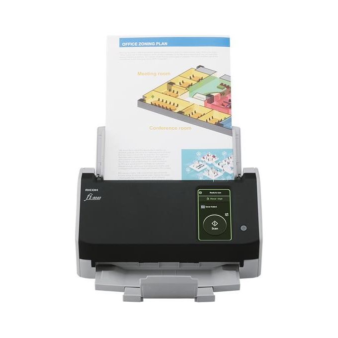 Ricoh 4939761313615 fi-8040 Scanner ADF Duplex 40 ppm 80 ipm Touch Screen 600 x 600 DPI colore Nero Grigio