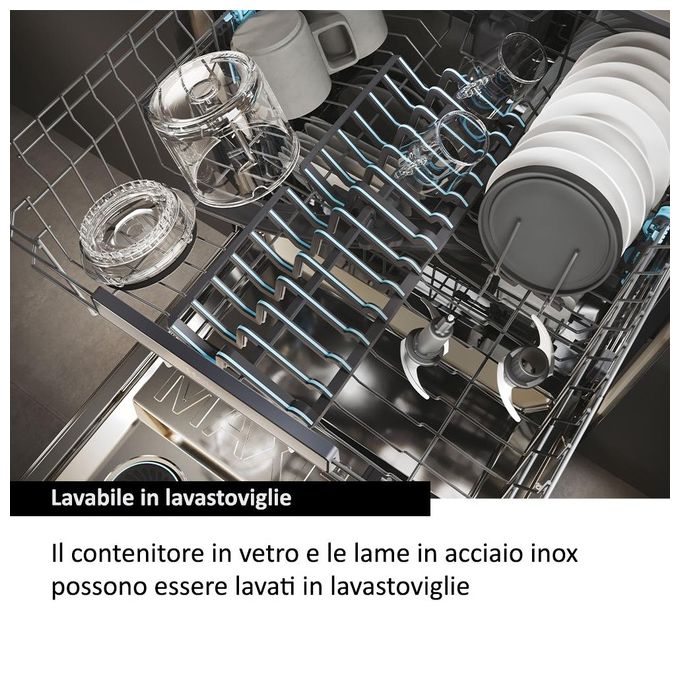 Haier HCH5B1011 I-Master Serie 5 Tritatutto Elettrico 550 W 0.5 L 4 Lame Inox 2 Velocita' colore Nero