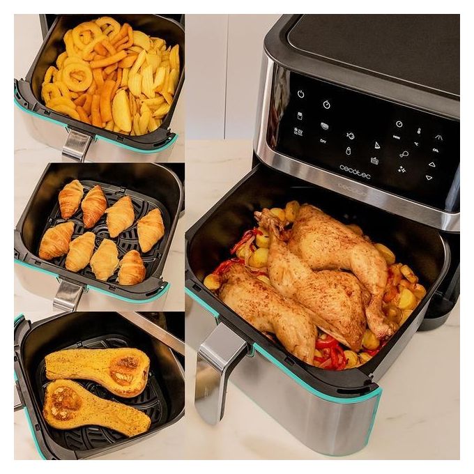 Cecotec CECOFRY SUPREME 8000 Friggitrice ad aria 8 L 1800 W 10 programmi display LED colore Nero Acciaio inox