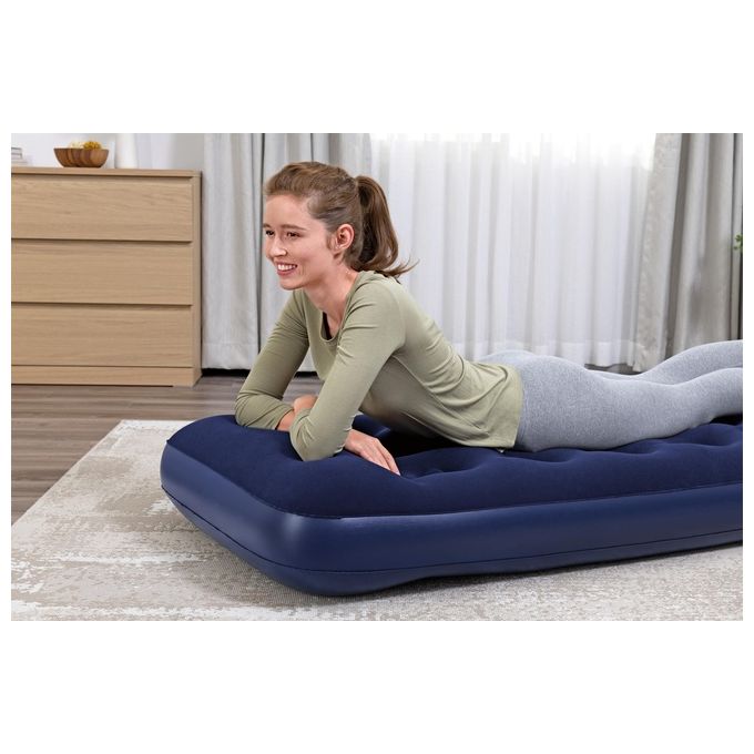 Bestway Materasso Gonfiabile Singolo con Pompa Pedale Blu