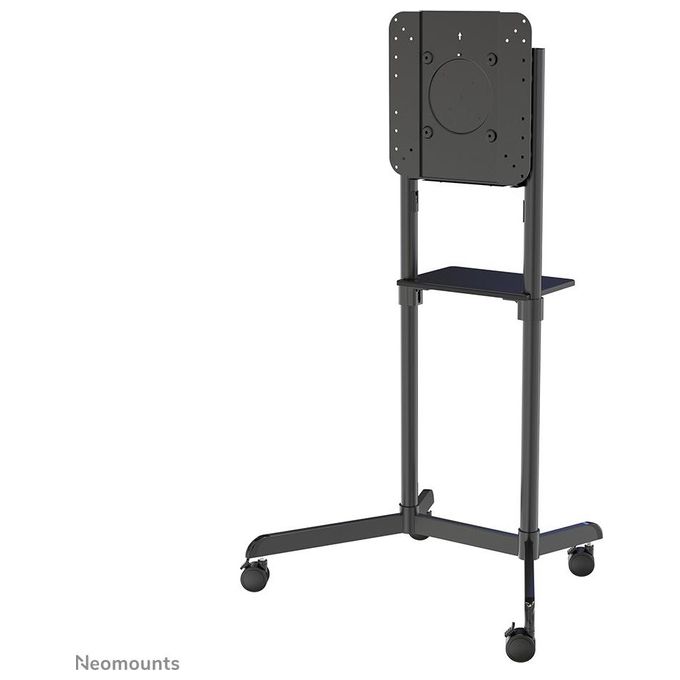 Neomounts NS-M1250BLACK Carrello TV 37-70'' Rotazione 90° Inclinazione Regolabile 4 Ruote con Freno Mensola Integrata VESA 200x200-600x400 mm Peso Max 70 Kg colore Nero