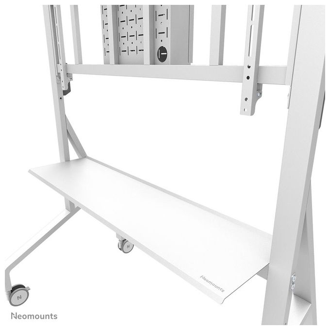 Neomounts FL50-575WH1 Carrello TV Mobile Altezza Regolabile 129-139 cm Capacita' 125 Kg VESA 100x100-1100x600 mm colore Bianco