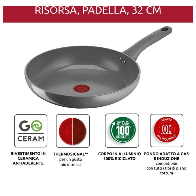 Lagostina Padella 32cm Risorsa Antiaderente Ceramica