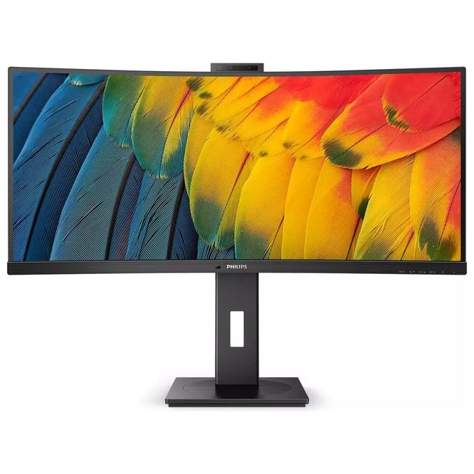 Philips 34B1U5600CH 5000 Series Monitor Curvo 34'' UltraWide QHD 3440x1440 VA 4ms 120Hz Webcam 5MP Hub USB-C 100W Ethernet KVM colore Nero