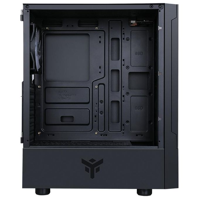 Itek ITGCASIB30 SIISBE 3.0 PC Case Gaming Midi Tower ATX 3x120mm Ventole ARGB USB3 Vetro Temperato con Cerniera colore Nero
