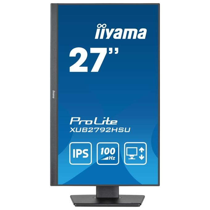 Iiyama XUB2792HSU-B6 Monitor PC 27'' IPS Full HD 1920x1080 100Hz 0.4ms AMD FreeSync Hub USB 3.2 HDMI DisplayPort colore Nero