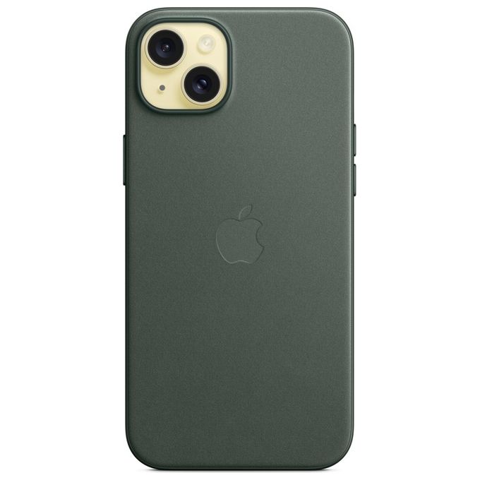 Apple MT4F3ZM-A Custodia MagSafe in tessuto FineWoven per iPhone 15 Plus colore Verde