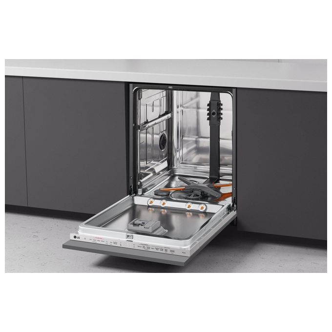 LG DB475TXS Serie 4 Lavastoviglie da Incasso a Scomparsa Totale 14 coperti Classe A QuadWash TrueSteam Wi-Fi (55x60x82 cm) colore Acciaio Inox