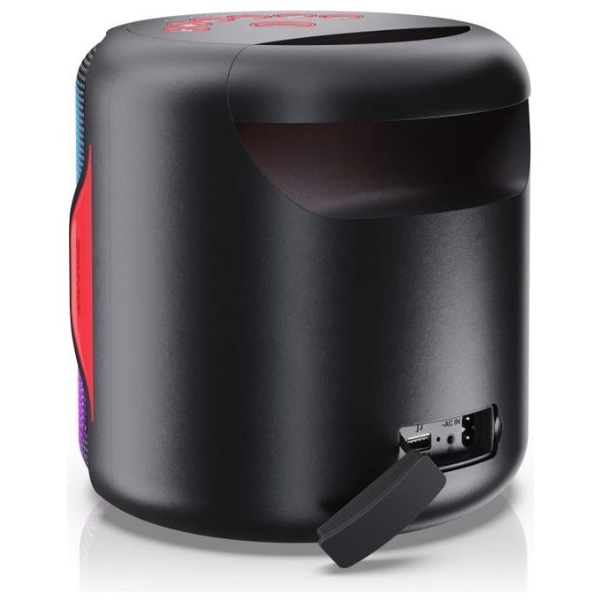 Sharp PS-921 Altoparlante Portatile Bluetooth 2.1 130 W con Subwoofer Luci LED RGB IPX5 colore Nero