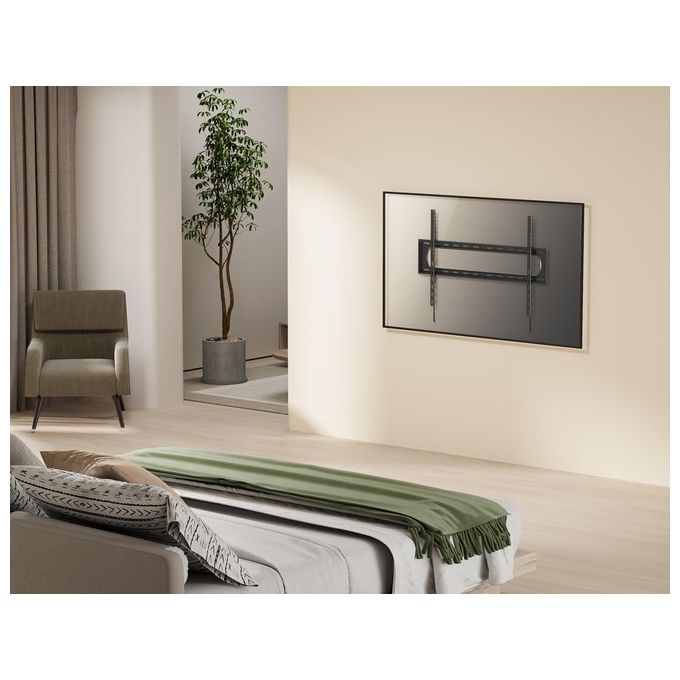 Equip 650338 Supporto a Parete Fisso per TV 60'' 120'' 120 Kg VESA 900x600 Acciaio inox colore Nero