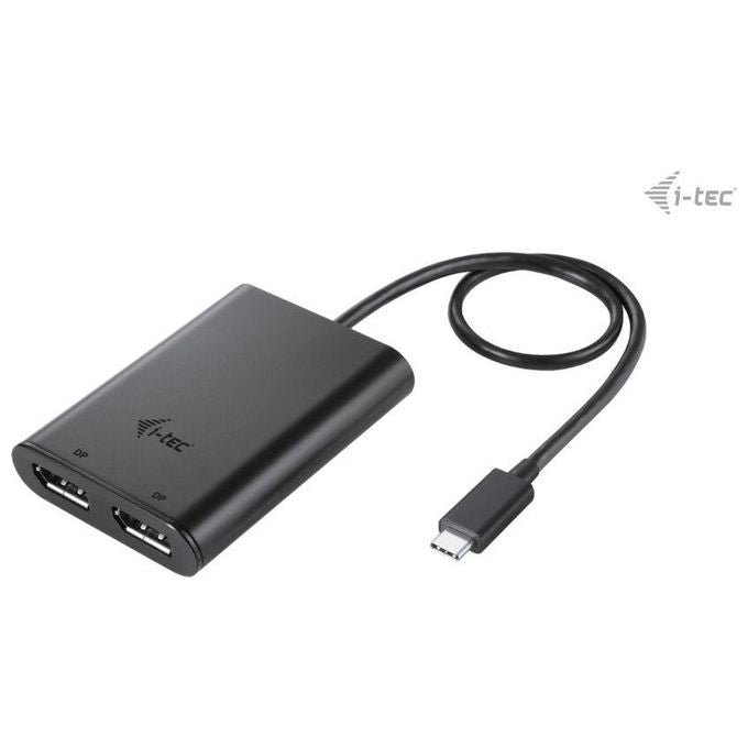 I-tec C31DUAL4K60DP Adattatore Video USB-C Doppio 4K 60Hz Singolo 8K 30Hz 2x DisplayPort colore Nero