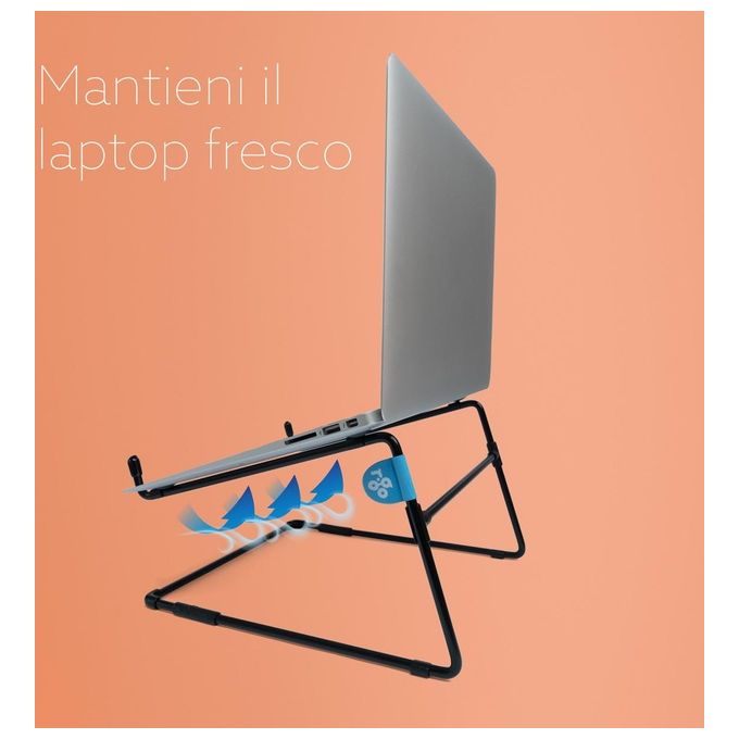R-Go Tools RGOSC020BL Supporto per Laptop Steel Office Adatto per 10-22 Pollici Capacita' 5 Kg Colore Nero