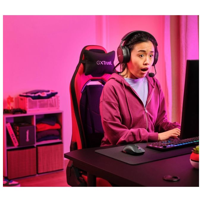 Trust 25126 GXT 926 Redex II Mouse Gaming Wireless 2.4 GHz 10000 DPI 6 Pulsanti Programmabili Retroilluminazione RGB colore Nero