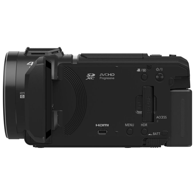 Panasonic HC-V900E-K Videocamera Full HD Zoom Ottico 24x Sensore BSI MOS 1-2.5'' Stabilizzatore HYBRID O.I.S. 5 assi colore Nero