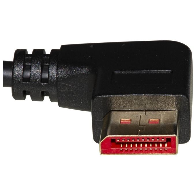 Link Cavo di Connessione Displayport 1.4 8k 18mt Connettore Angolato a Sinistra