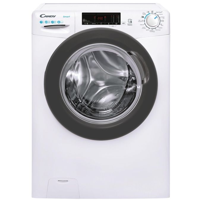 Candy CSS4127TRE-1-11 Smart Lavatrice Slim Frontale 7 Kg 1200 rpm Classe D NFC Vapore (85x60x45 cm) colore Bianco