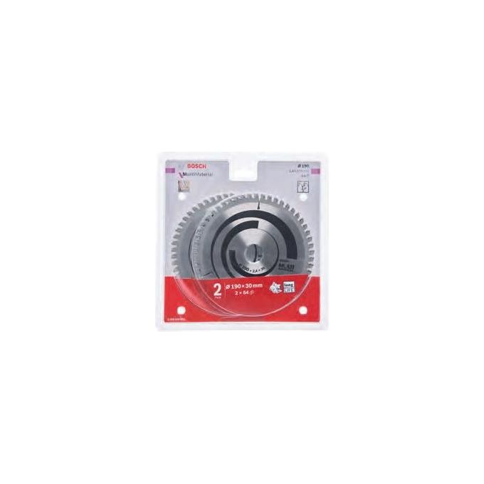 Bosch 2 608 644 651 Optiline Wood Disco da Serra Circolare per Legno 19 cm 3 cm 2.6 mm 48T MTCG 2 pezzi colore Nero