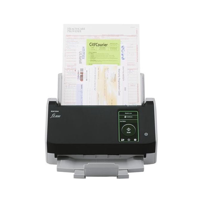 Ricoh 4939761313615 fi-8040 Scanner ADF Duplex 40 ppm 80 ipm Touch Screen 600 x 600 DPI colore Nero Grigio