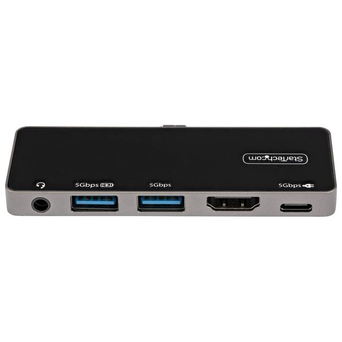 StarTech.com DKT30ICHPD Adattatore Multiporta USB C a HDMI 4K 60Hz Hub USB 3.0 3 Porte Audio 100W Power Delivery colore Nero Argento
