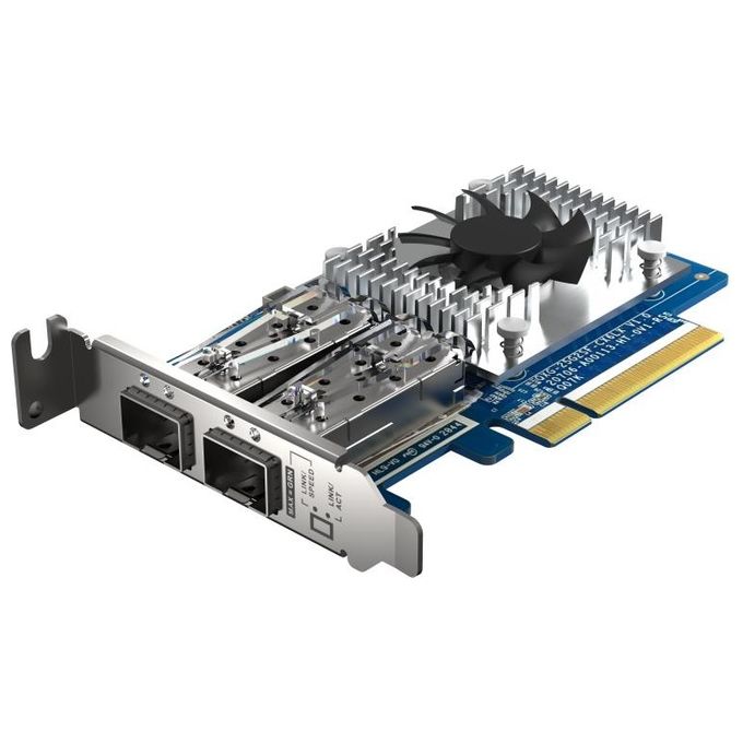 QNAP QXG-25G2SF-CX6 Scheda di Rete Dual Port 25GbE PCIe Gen4 x8 SFP28 Low-Profile colore Nero