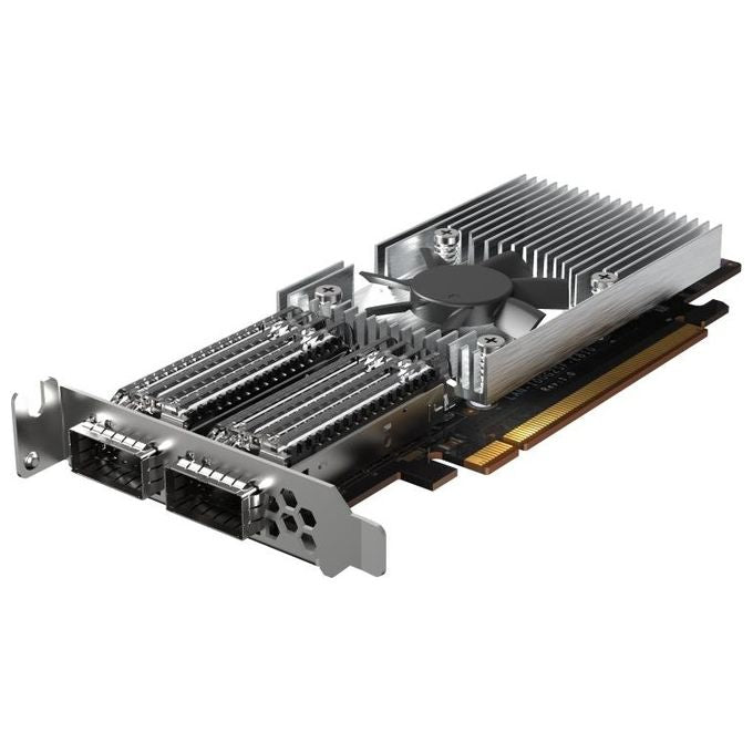 QNAP QXG-100G2SF-E810 Scheda di Rete Interna Dual-Port QSFP28 100 Gbps PCIe 4.0 Fibra colore Nero