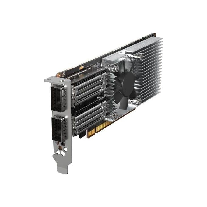 QNAP QXG-100G2SF-E810 Scheda di Rete Interna Dual-Port QSFP28 100 Gbps PCIe 4.0 Fibra colore Nero