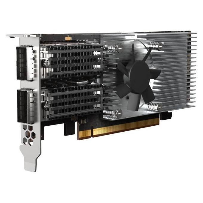 QNAP QXG-100G2SF-E810 Scheda di Rete Interna Dual-Port QSFP28 100 Gbps PCIe 4.0 Fibra colore Nero