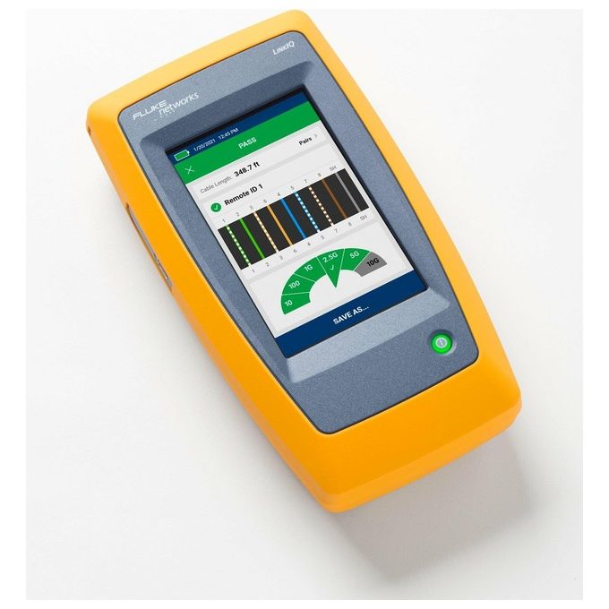 Fluke LIQ-100 LinkIQ Tester per cavi a doppino intrecciato e analizzatore di rete PoE 10 Gbps con display touch capacitivo colore Nero