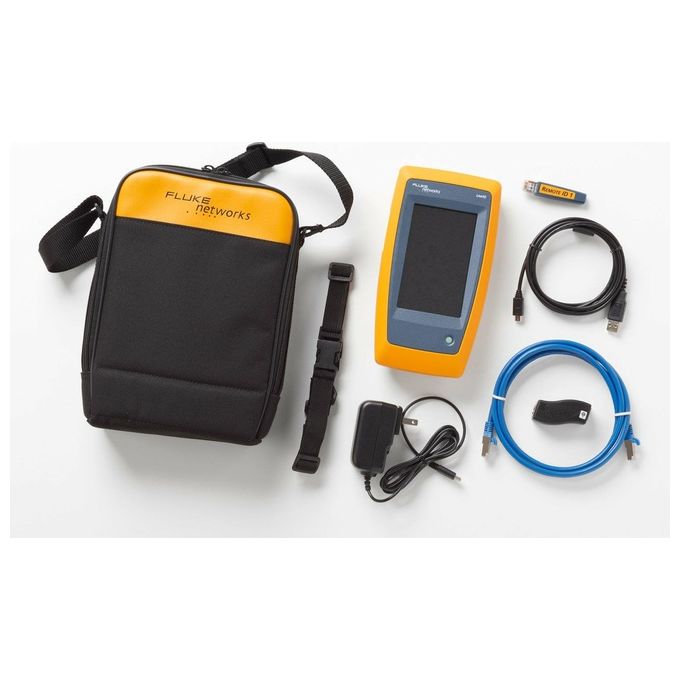 Fluke LIQ-100 LinkIQ Tester per cavi a doppino intrecciato e analizzatore di rete PoE 10 Gbps con display touch capacitivo colore Nero