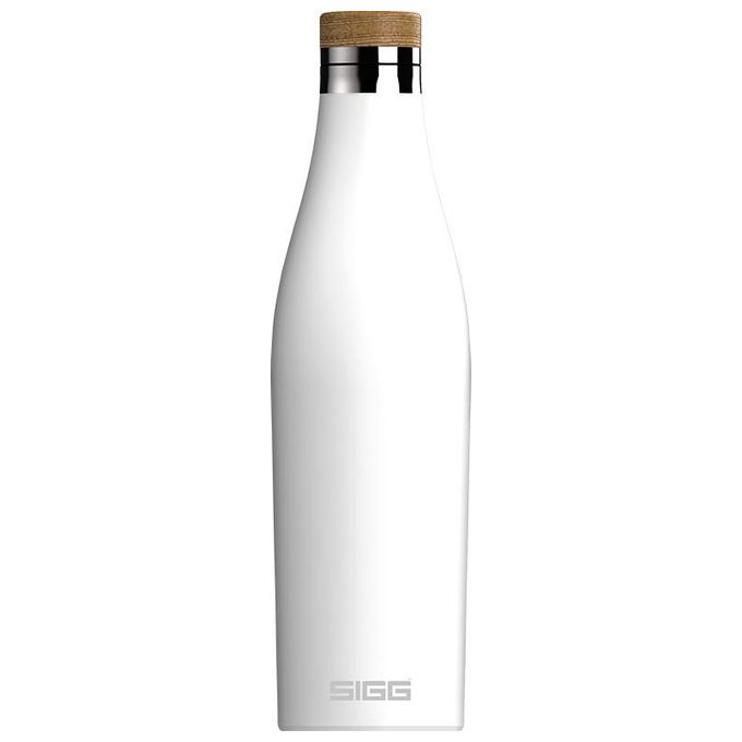 Sigg 8999.1 Meridian Borraccia Termica 0.5 L Acciaio Inossidabile 18-8 Doppia Parete Isolamento Sottovuoto colore Bianco