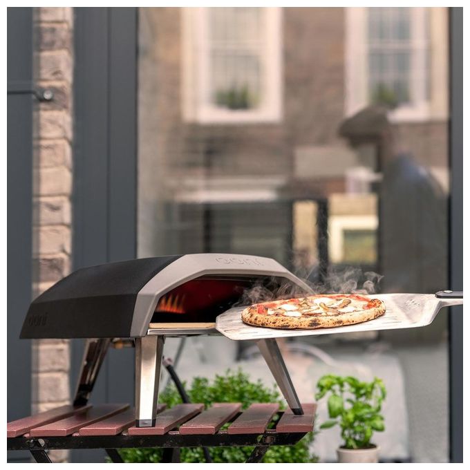 Ooni UU-P07000 Koda 12 Forno a gas portatile per pizza temperatura massima 500 °C tempo preriscaldamento 15 minuti cottura in 60 secondi (59.2x39.5x29.5 cm) colore Nero