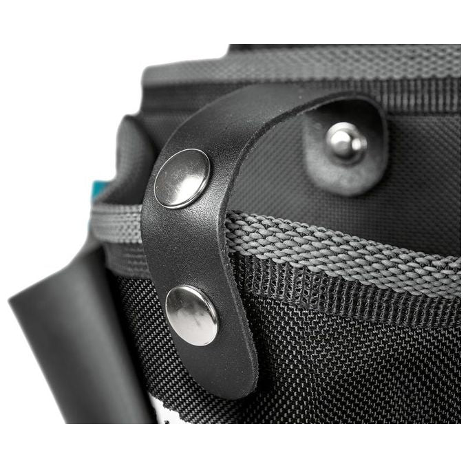 Makita E-15182 Borsa Portautensili per Trapano Ambidestro in Pelle e Poliestere con Supporto per Metro e Clip per Cintura colore Nero