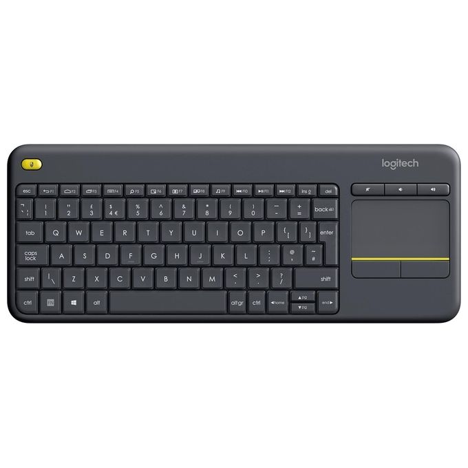 Logitech Wireless Touch Keyboard k400 uk Lay-out plus Black