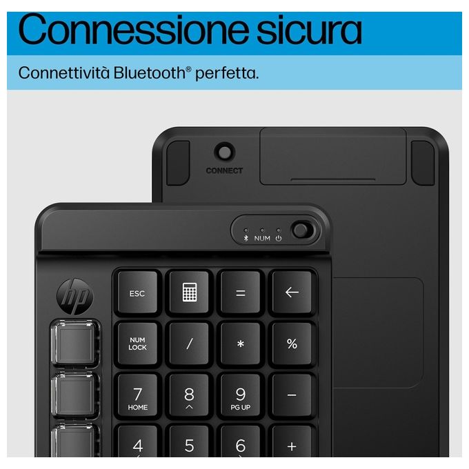 HP 7N7C3AA#ABB HP 435 Tastierino numerico wireless programmabile con connessione Bluetooth 5.3 e 9 tasti personalizzabili colore Nero