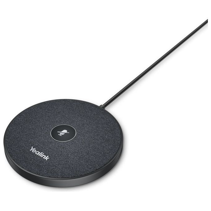 Yealink 1303144 VCM35 Microfono per Conferenze Cablato 3 Microfoni Full Duplex PoE Cancellazione Eco Riduzione Rumore colore Nero