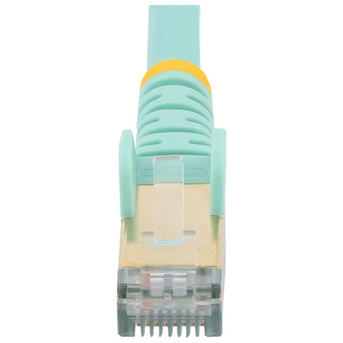 Startech Cavo di Rete Ethernet Schermato Cat6a Stp da 50cm Turchese