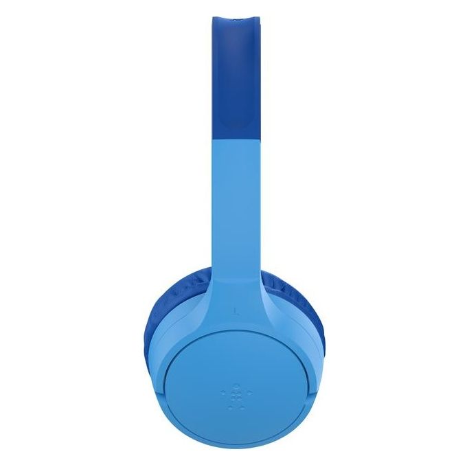 Belkin AUD002btBLV3 SoundForm Mini Cuffie wireless per bambini 30 ore di riproduzione Bluetooth 5.3 limite volume 85 dB microfono colore Blu