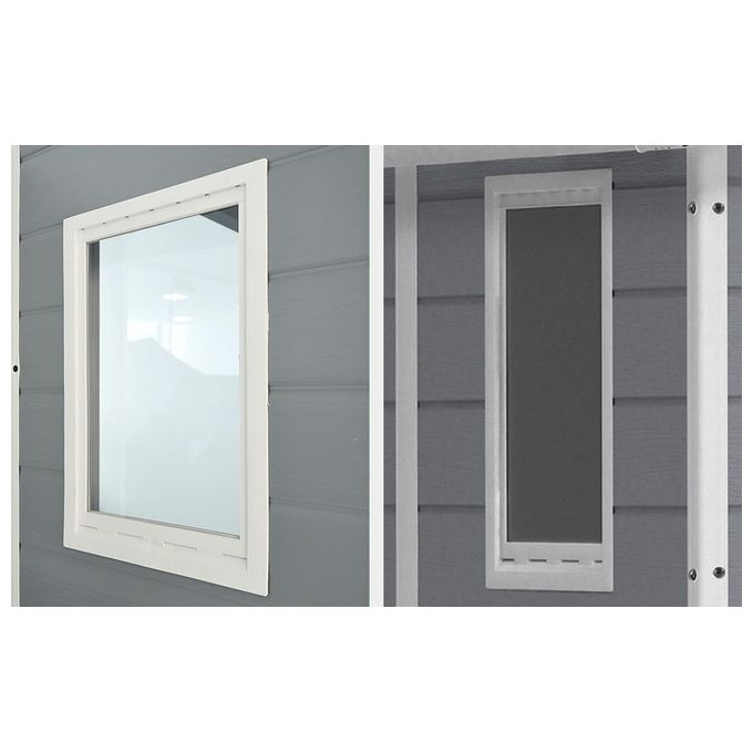 Keter Casetta da Giardino Manor 4X6 in Resina 130x192x198h Grigio