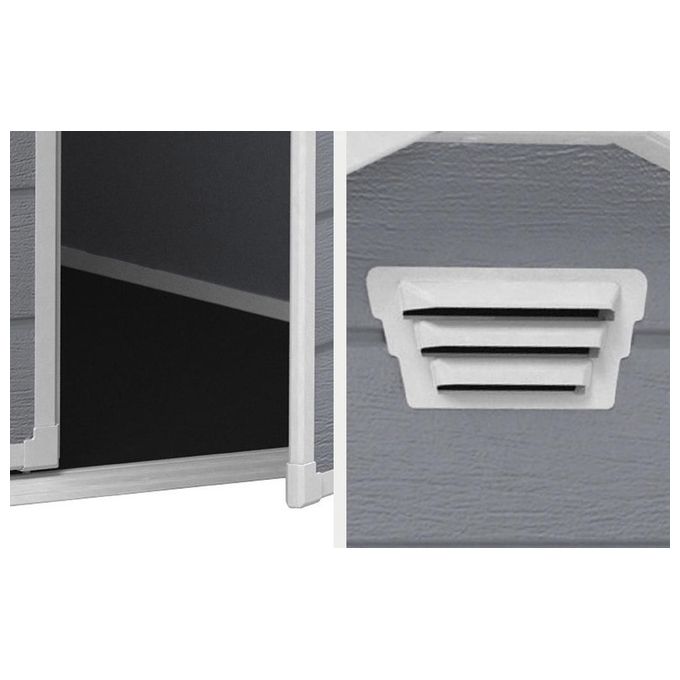 Keter Casetta da Giardino Manor Pent 6X6 in Resina 183,5x185x200,5h Grigio