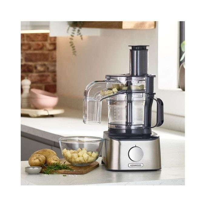 Kenwood FDM304SS MultiPro Compact Robot da cucina multifunzione 800 W ciotola 2,1 L frullatore 1,2 L 2 velocita' Pulse colore Metallico