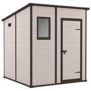 Keter Casetta da Giardino Box Portattrezzi da esterno MANOR PENT 6X6 in resina 183,5x185x200,5h beige