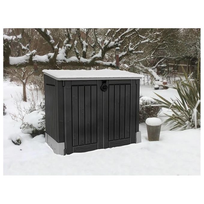 Keter Box Porta Attrezzi Store It Out Midi Nero in Resina 132x71,5x113,5 cm