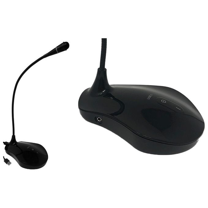 EMPIRE EMSP.DESK150 Microfono da Tavolo USB Omnidirezionale Angolo di Ripresa 180° Lunghezza Cavo 2,5m colore Nero