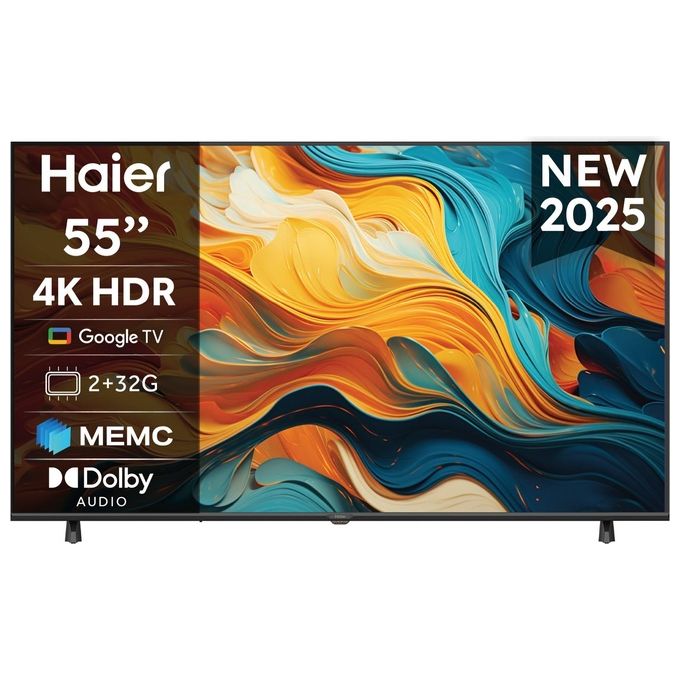 Haier, Smart TV LED 55'', 4K Ultra HD, Wi-Fi, Nero, H55K85FUX
