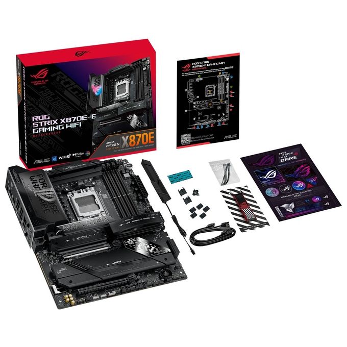 Asus 90MB1IB0-M0EAY0 ROG Strix X870E-E Gaming WiFi Scheda Madre ATX Socket AM5 DDR5 PCIe 5.0 5x M.2 Wi-Fi 7 USB4